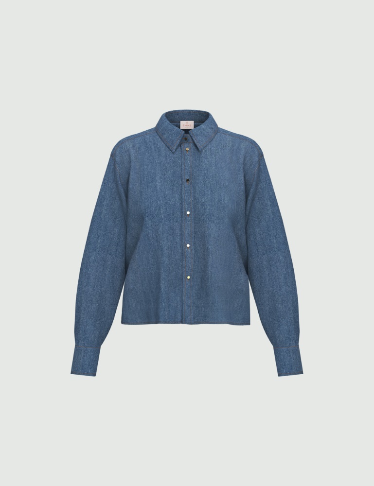 Lace-back boxy shirt - Emme - 4