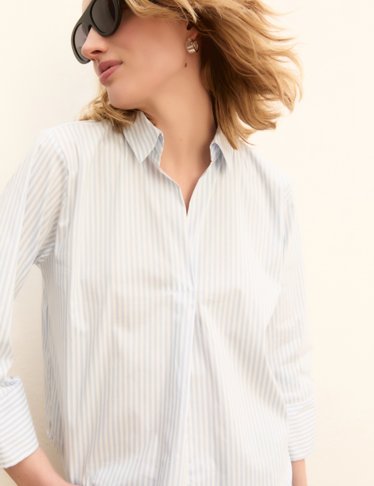 Poplin polo blouse - Emme - 3
