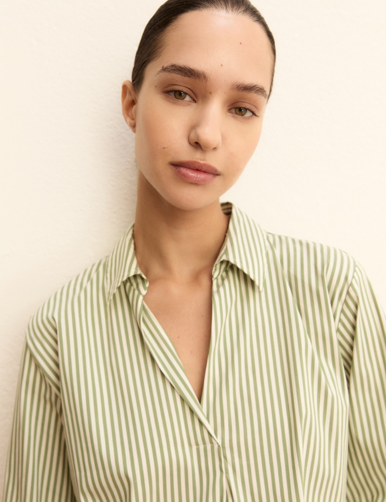 Poplin polo blouse - Emme - 4