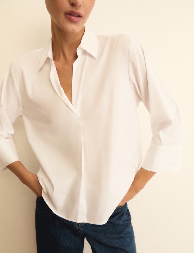 Poplin polo blouse - Emme - 3