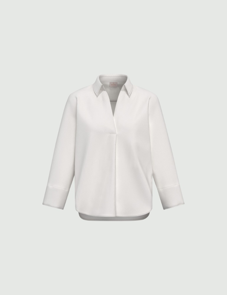 Poplin polo blouse - Emme - 6