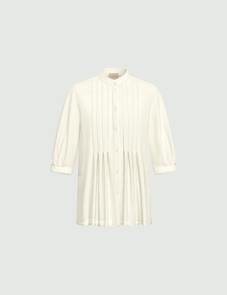Pleated muslin blouse - Emme - 6