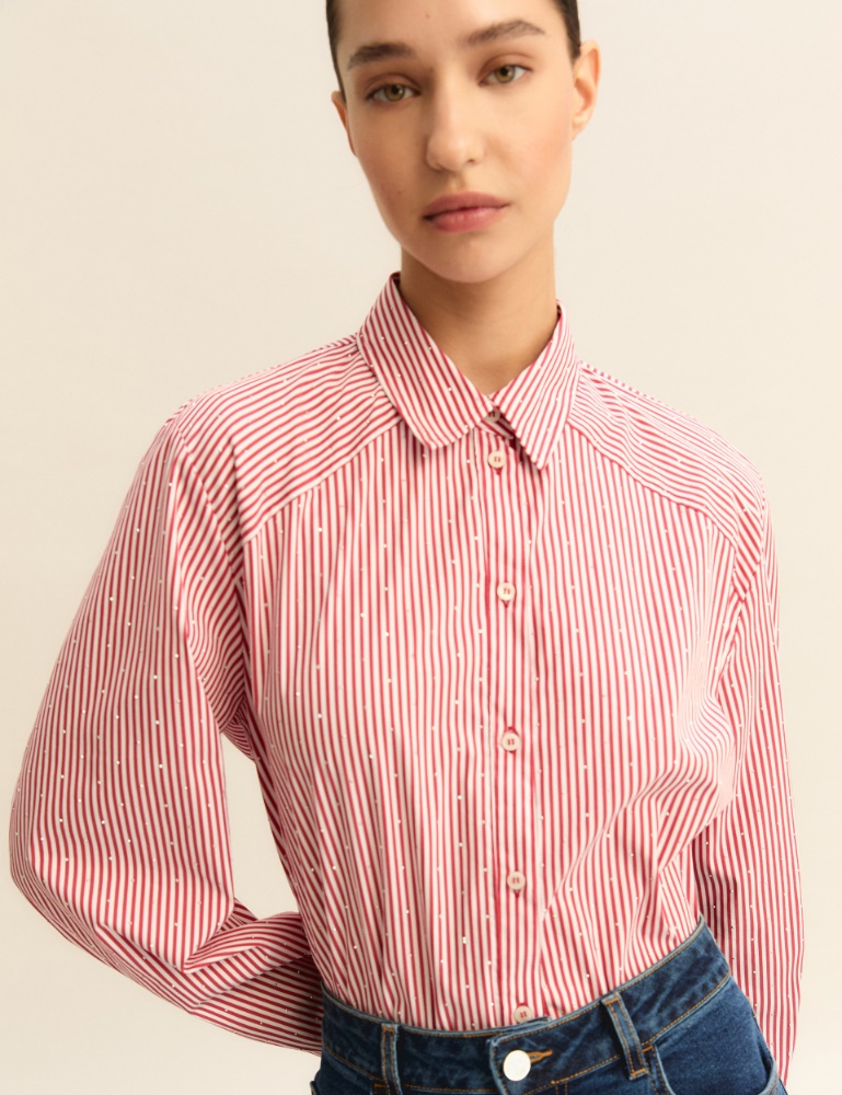 Loose-fit stretch poplin shirt - Emme - 4