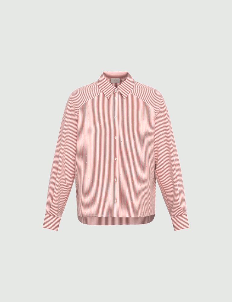 Loose-fit stretch poplin shirt - Emme - 3