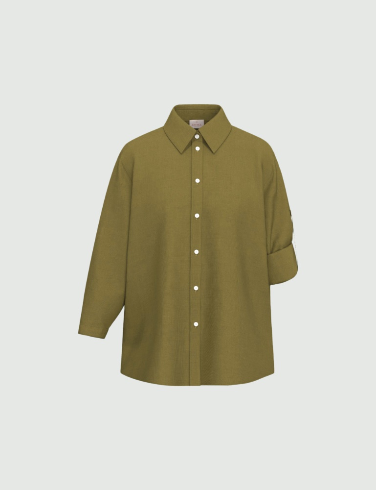 Pure linen canvas shirt - Emme - 4