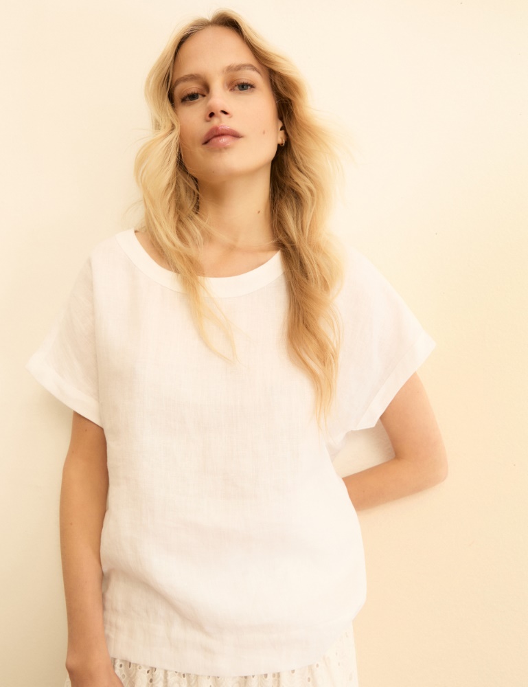 Washed linen blouse - Emme - 5