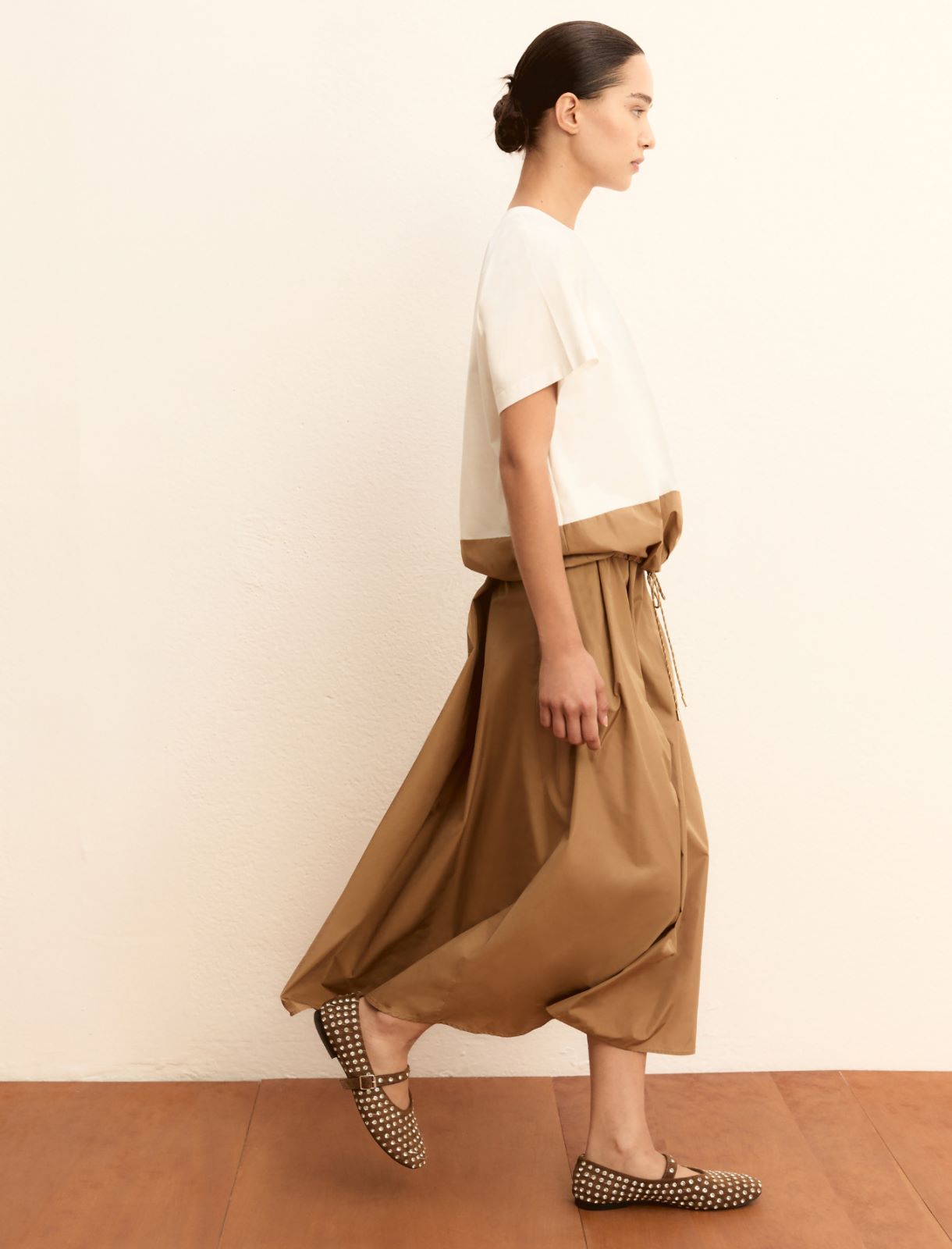 Blusa de punto y tafetán - CAMEL - Emme - 7