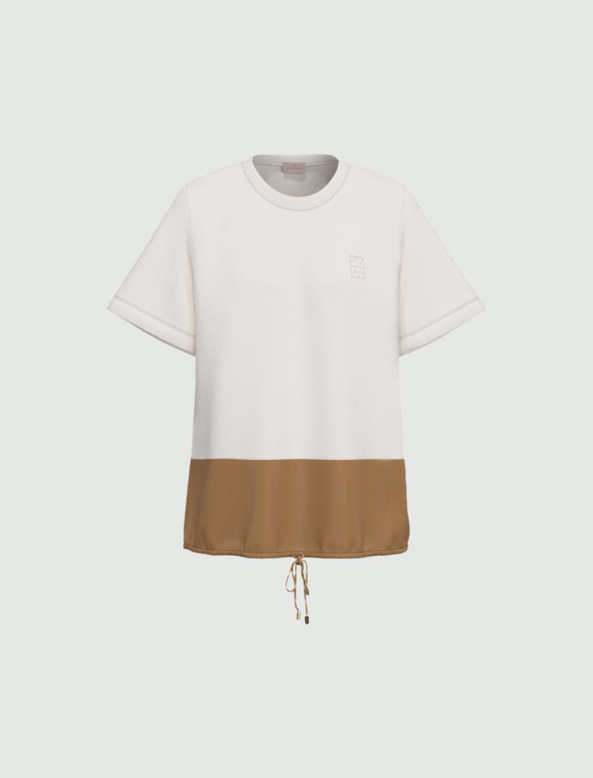 Blusa de punto y tafetán - CAMEL - Emme - 5