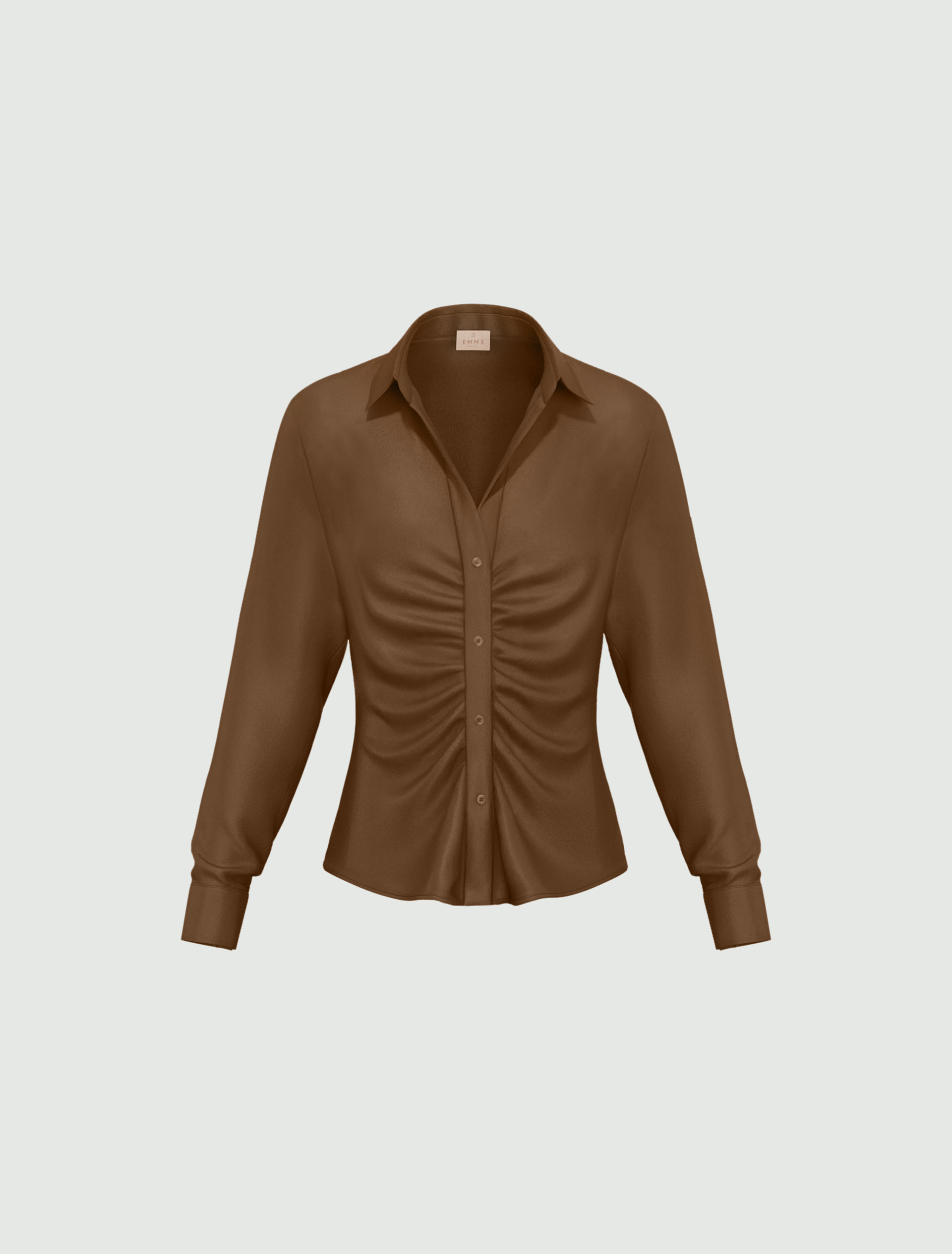 Camicia in raso stretch - KAKI - Emme - 4