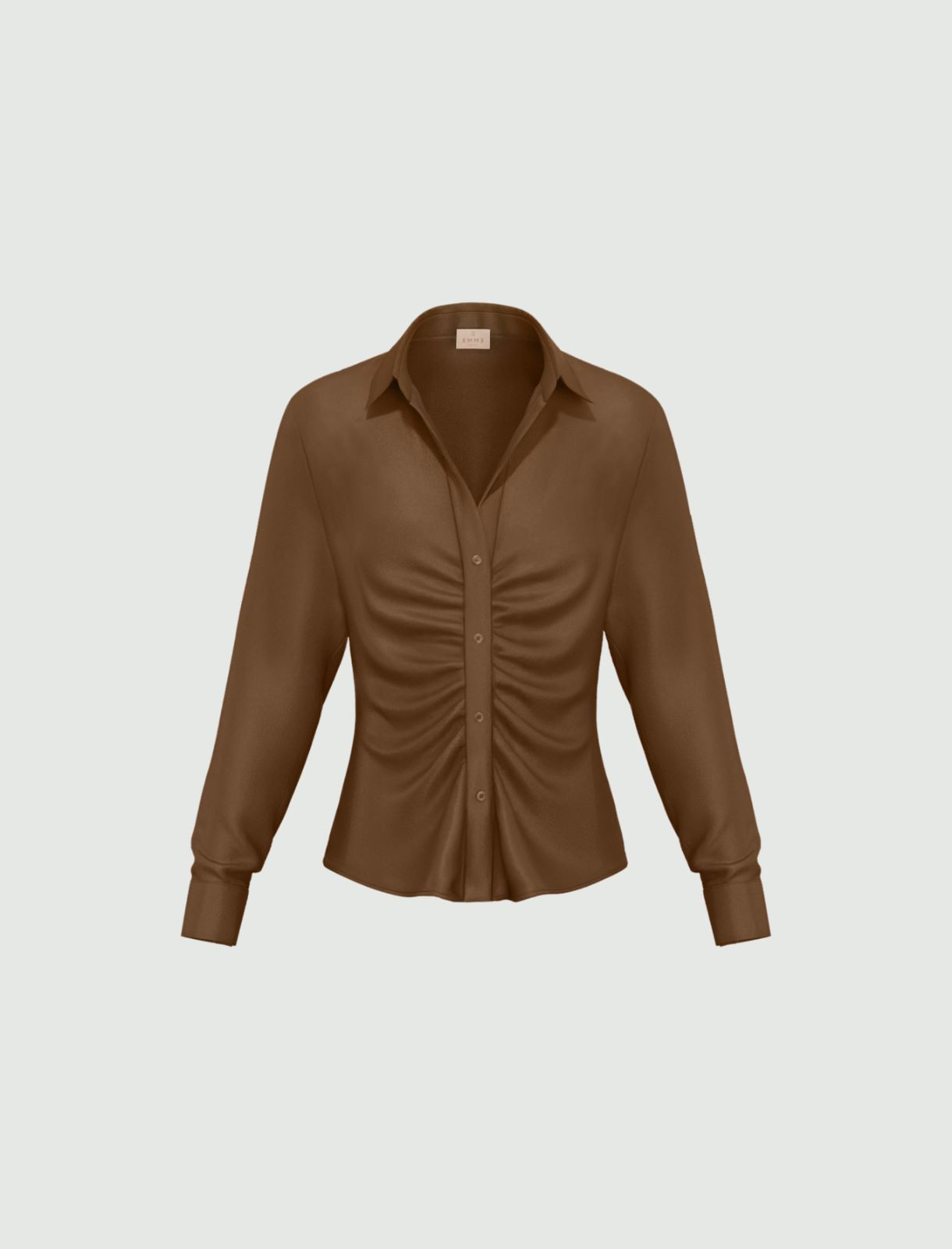 Camicia in raso stretch - KAKI - Emme - 4