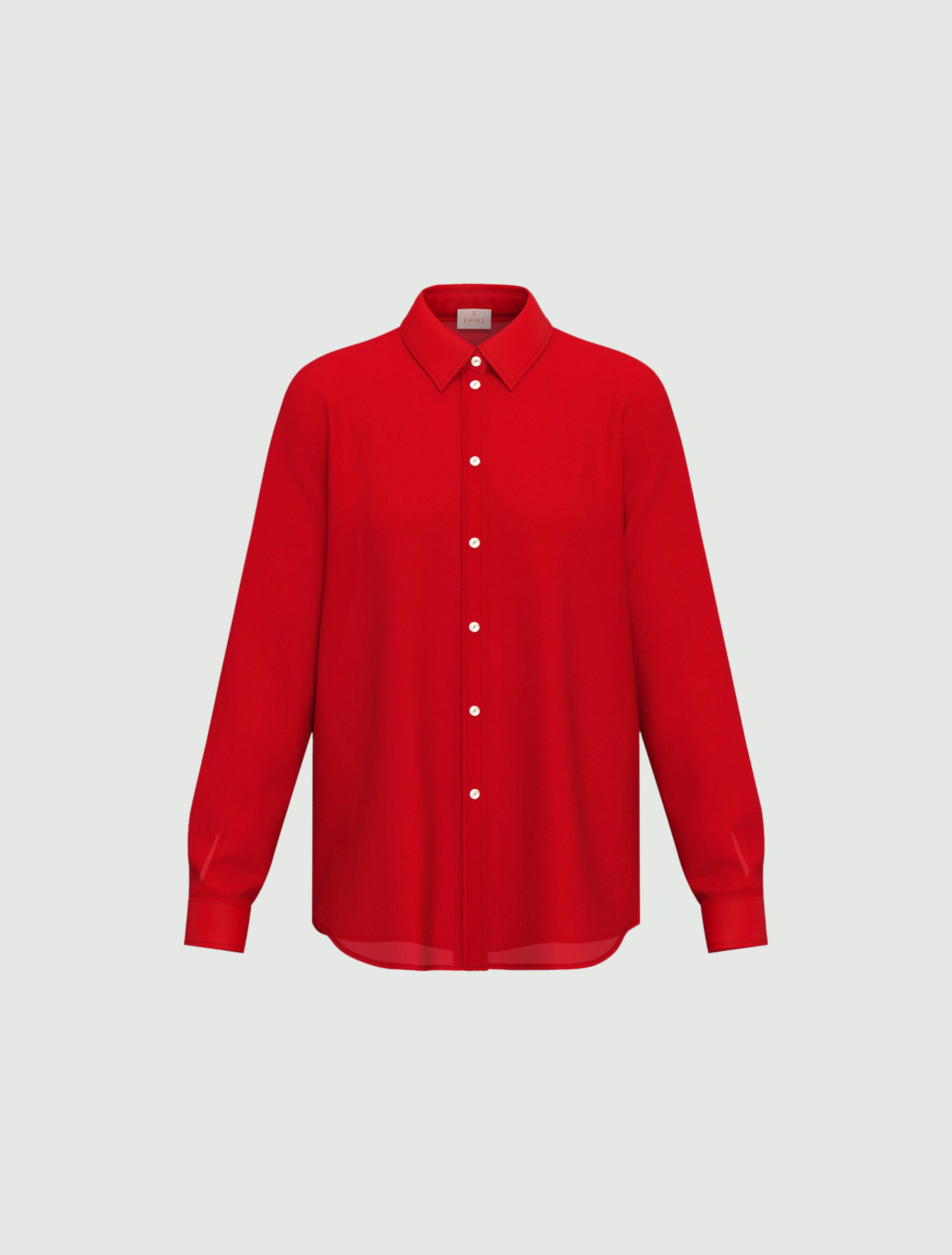 Silk-blend shirt - RED - Emme - 4