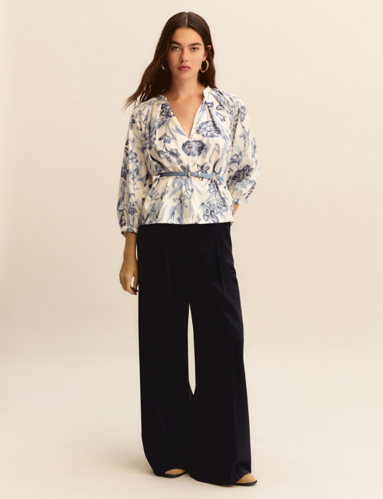 Printed twill blouse - Emme - 2