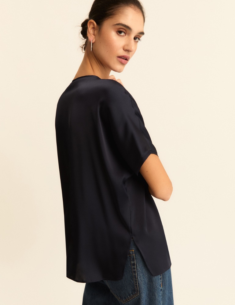Oversized satin T-shirt - Emme - 5
