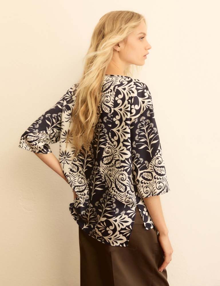 Printed twill blouse - Emme - 3