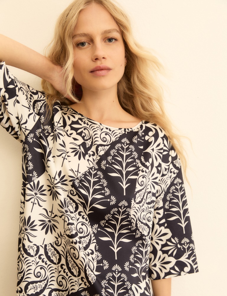 Printed twill blouse - Emme