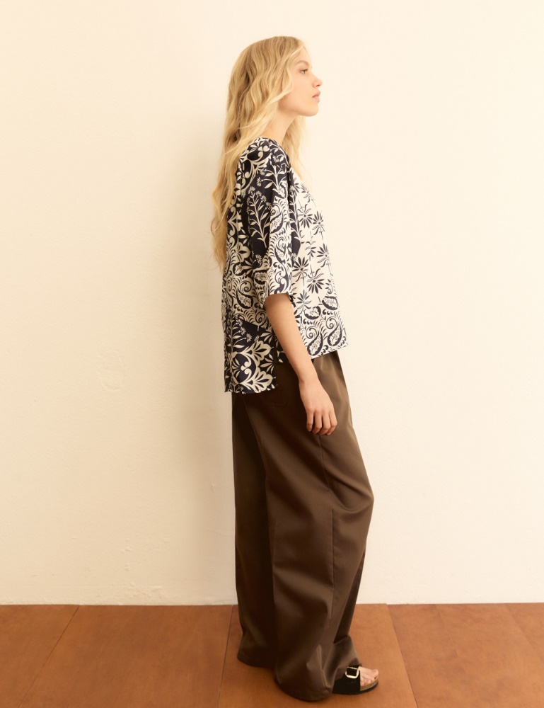 Printed twill blouse - Emme - 7