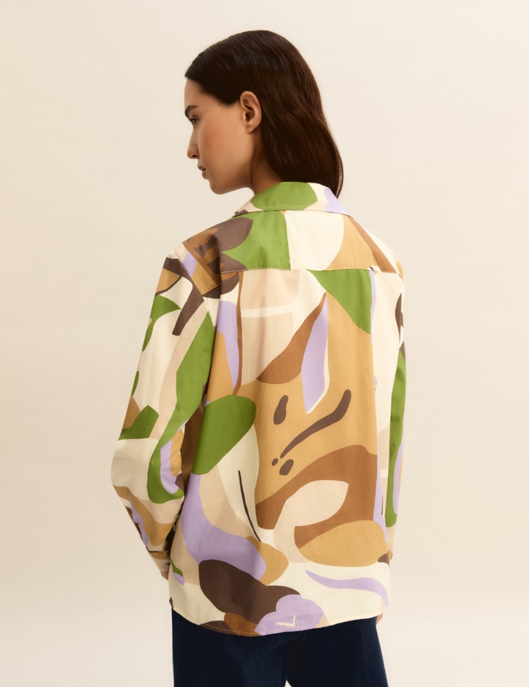 Printed poplin blouse - Emme - 3