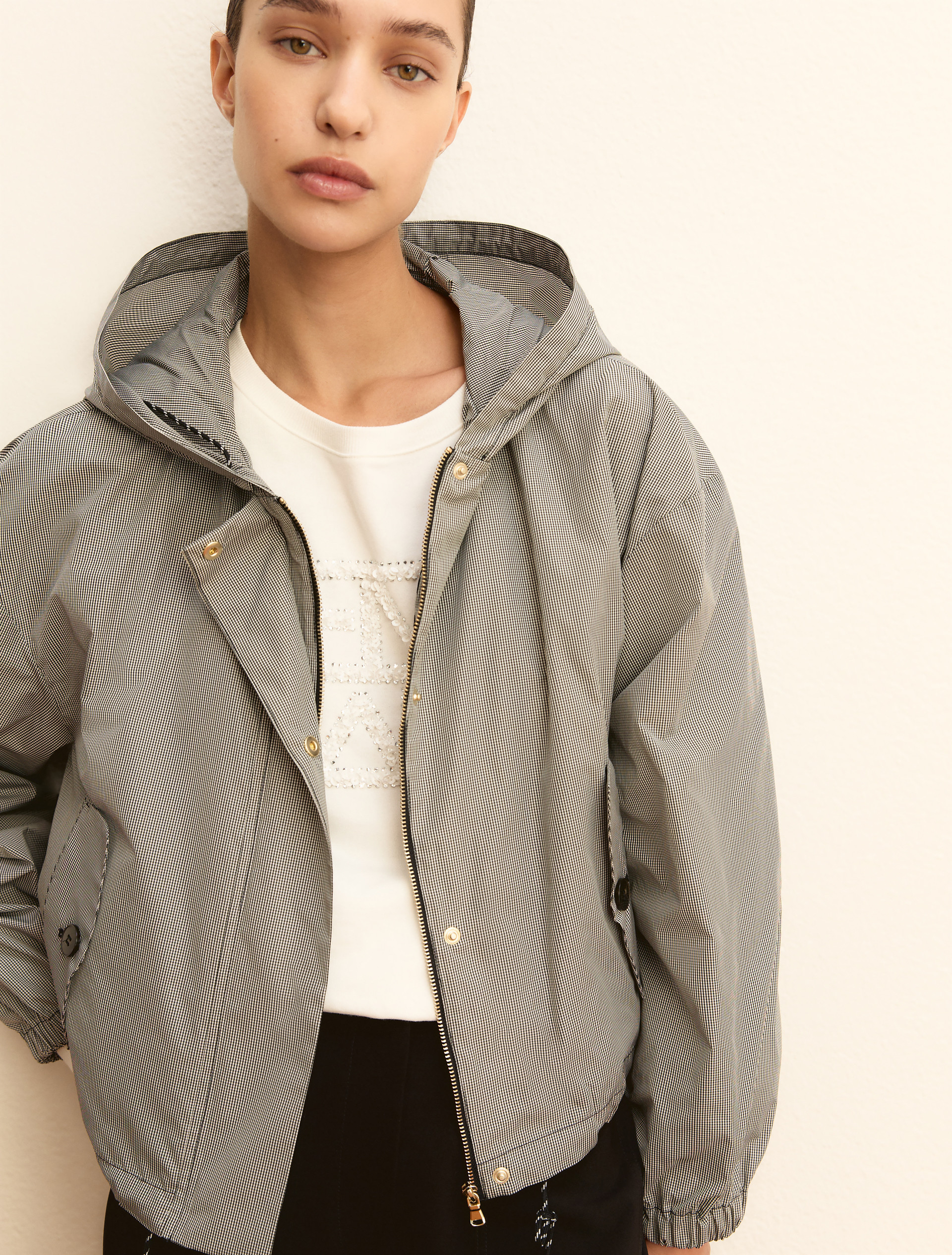 Short taffeta jacket - WOOL WHITE - Emme - 6