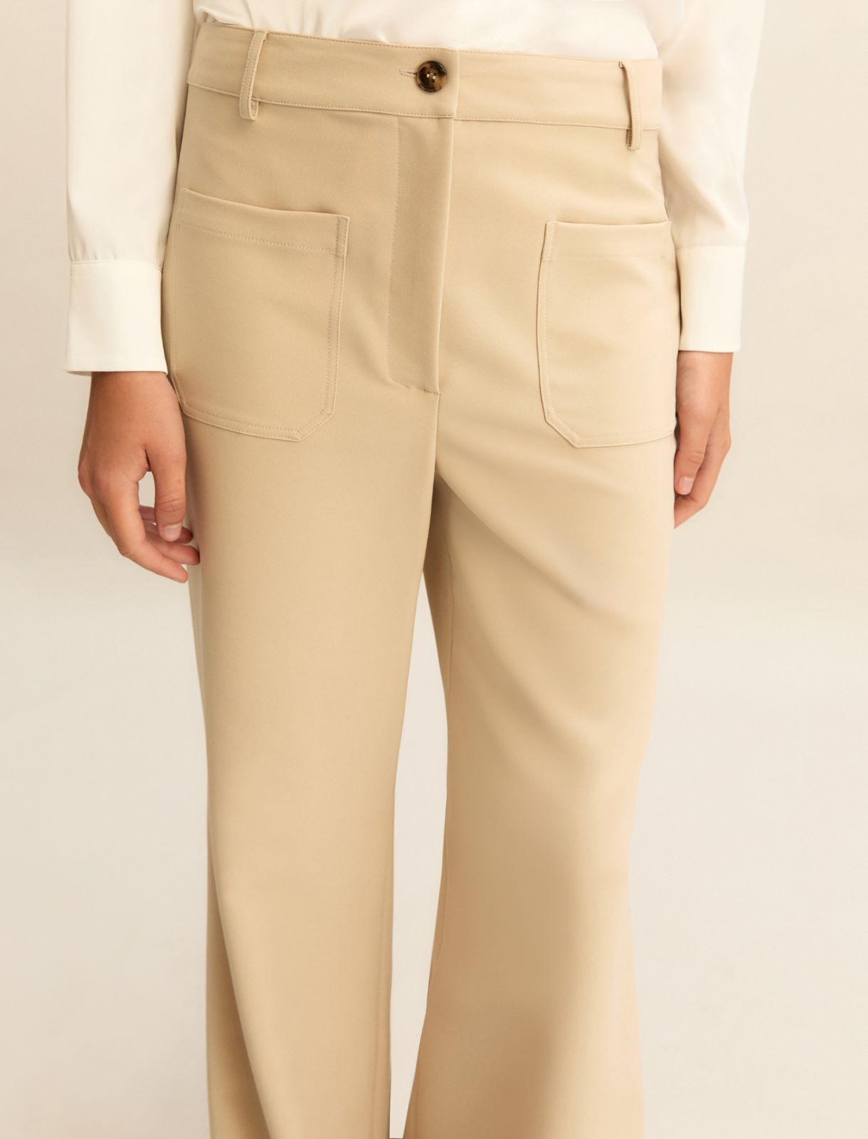 Two-way stretch trousers - BEIGE - Emme - 5