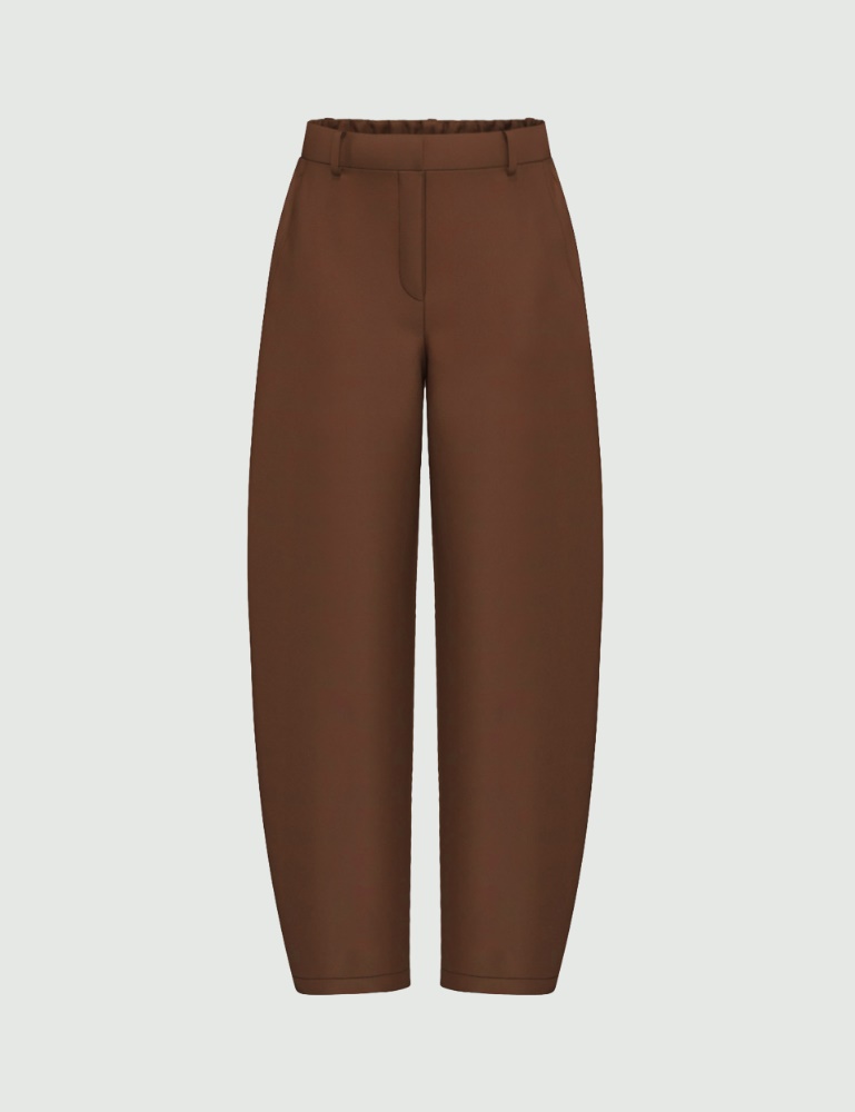 Stretch satin chino trousers - Emme - 5