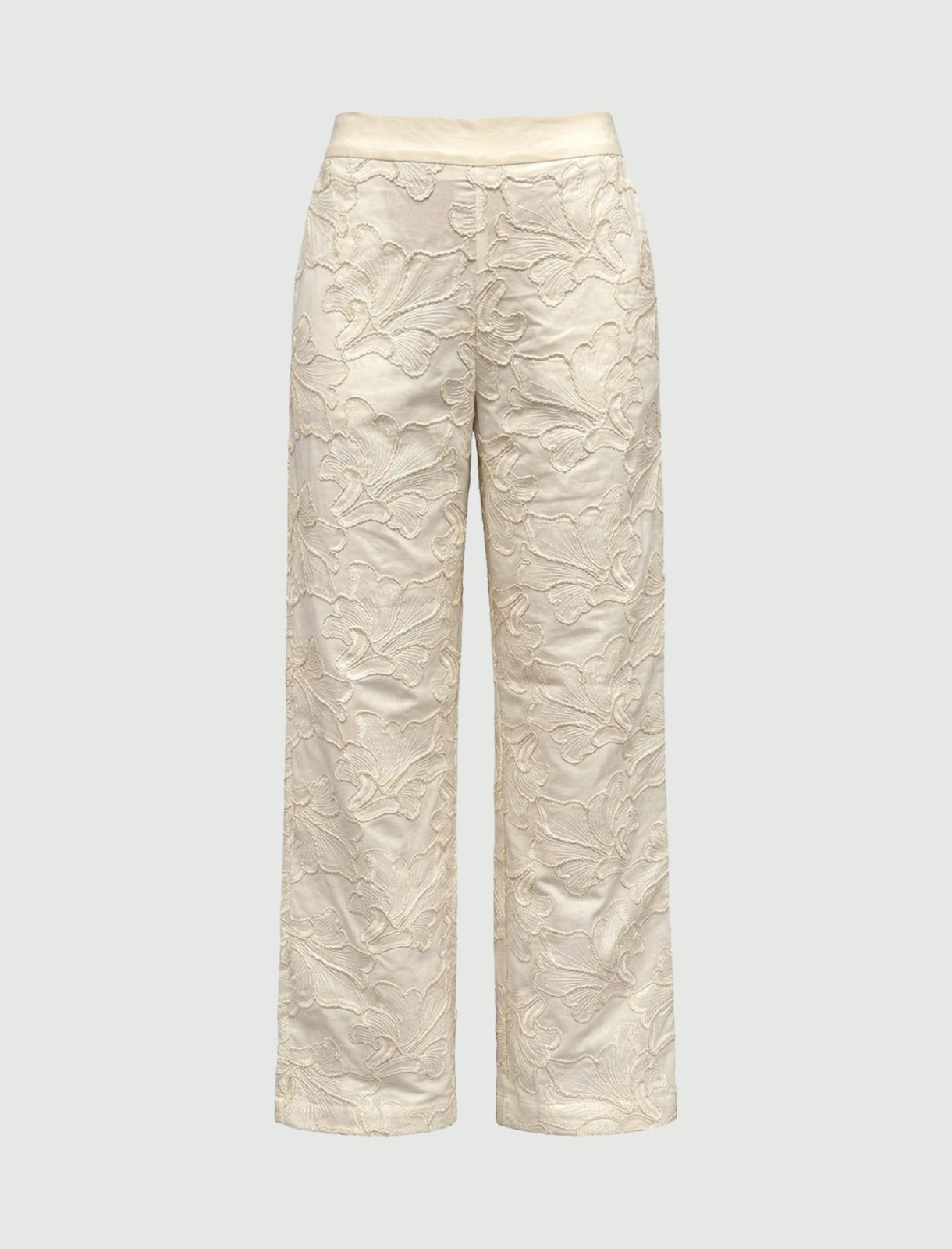 Relaxed-cut cotton trousers - CREAM - Emme - 4