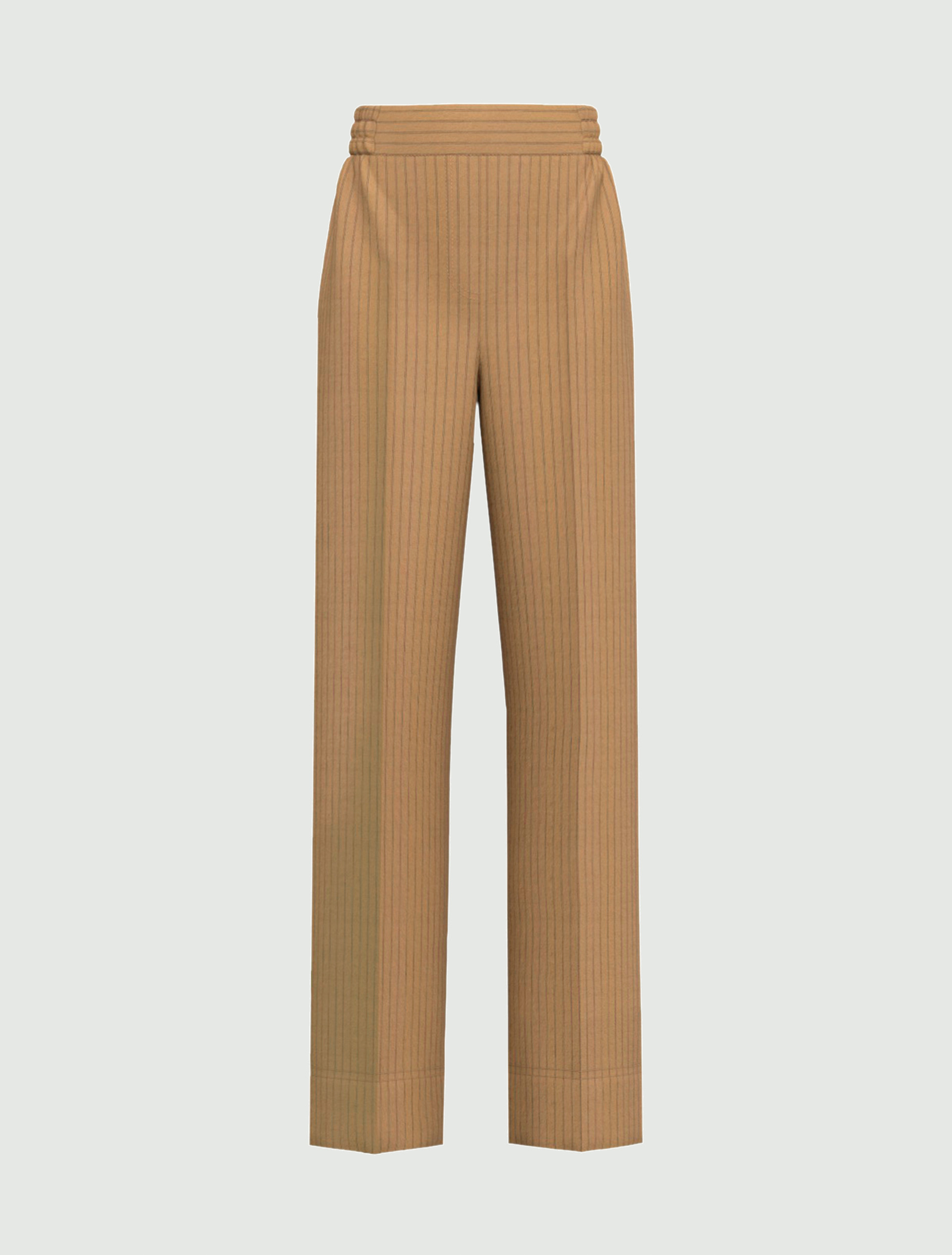 Straight-fit viscose-blend trousers - CAMEL - Emme - 4