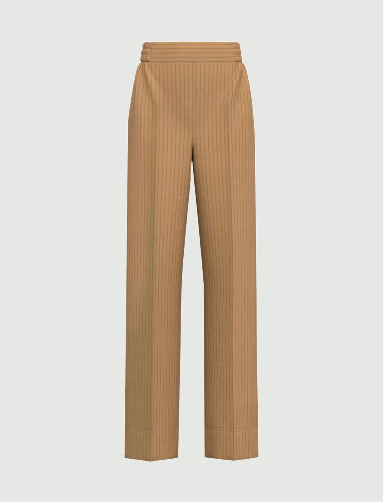Straight-fit viscose-blend trousers - CAMEL - Emme - 2