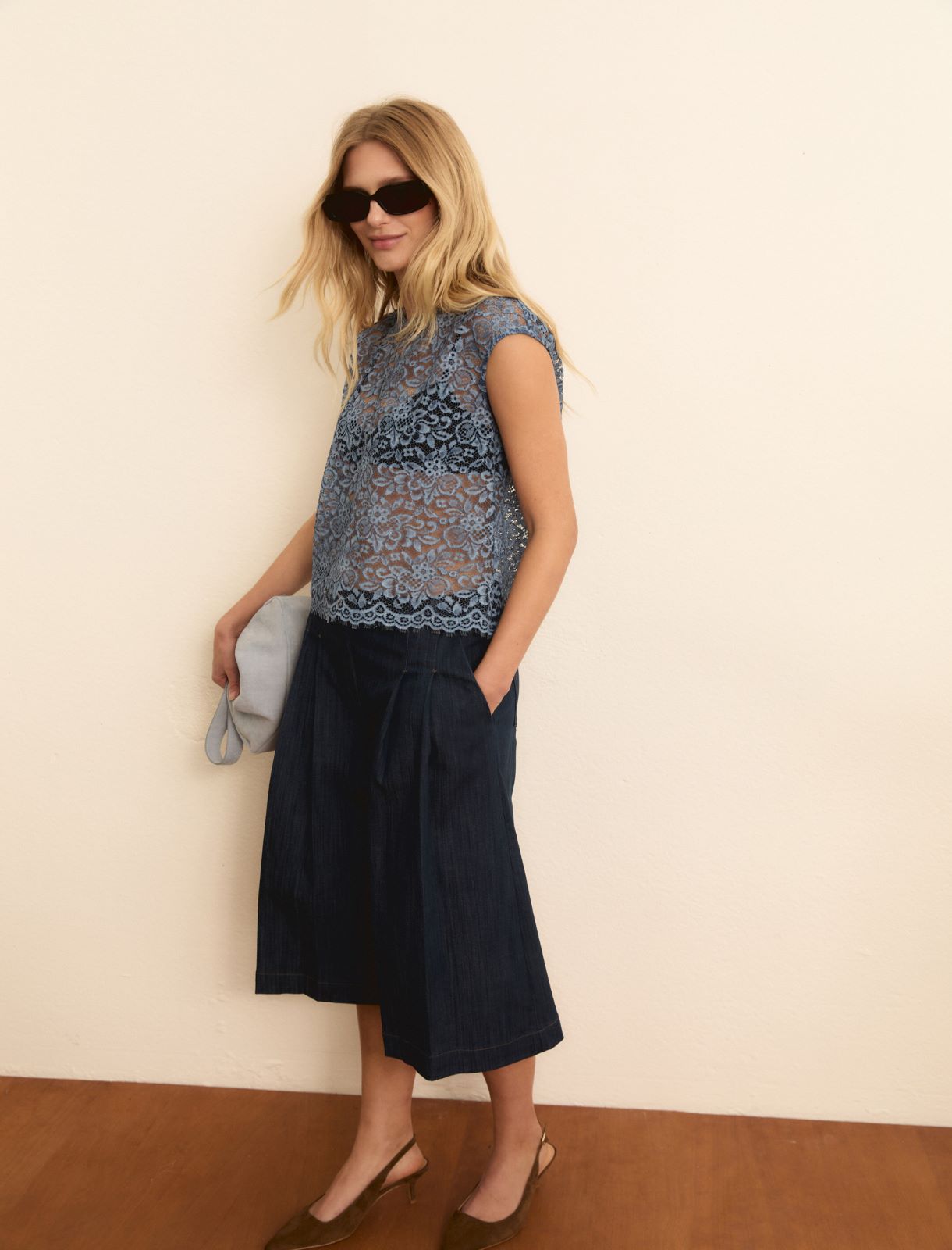 Denim-look culottes - NAVY - Emme