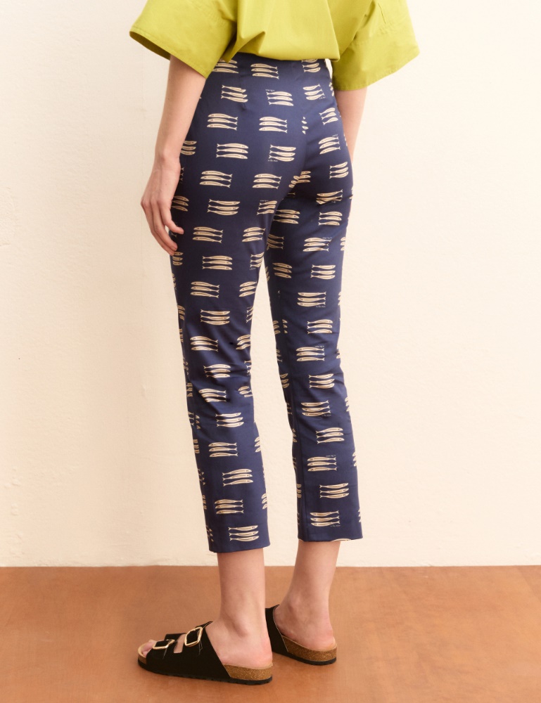 Stretch satin Capri trousers - Emme - 5
