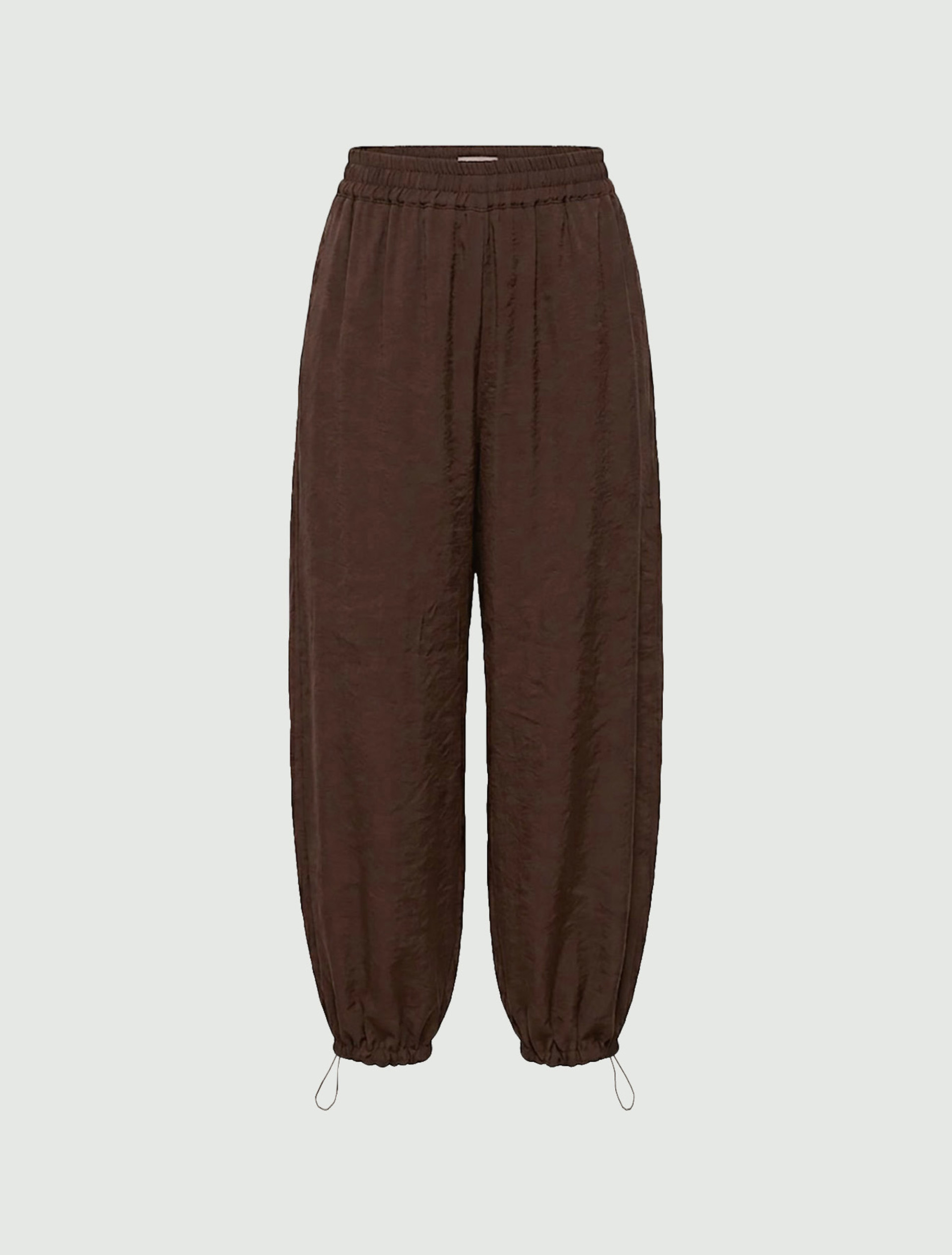 Flowing drawstring trousers - COFFEE - Emme - 4