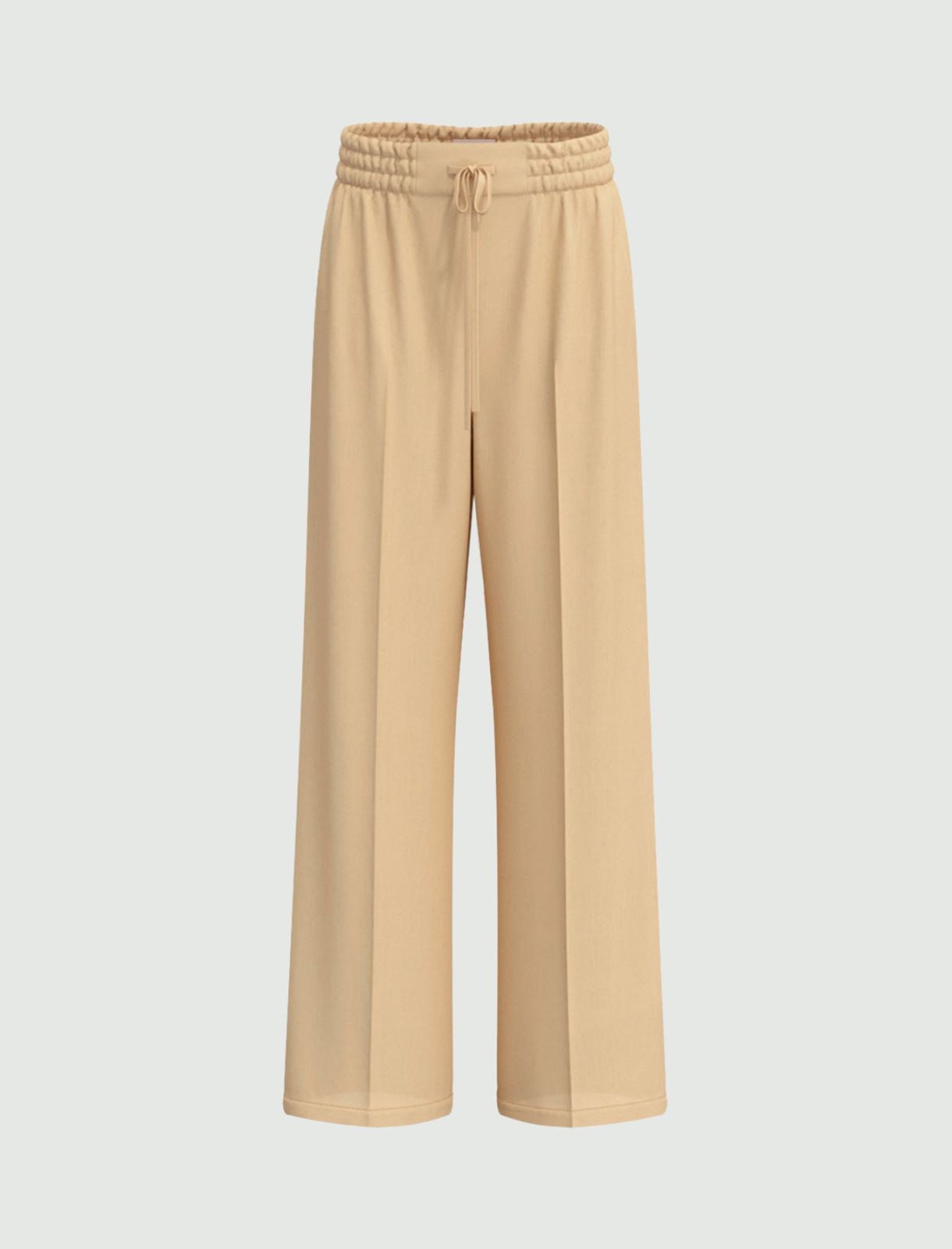 Poplin wide-leg trousers - BEIGE - Emme - 4