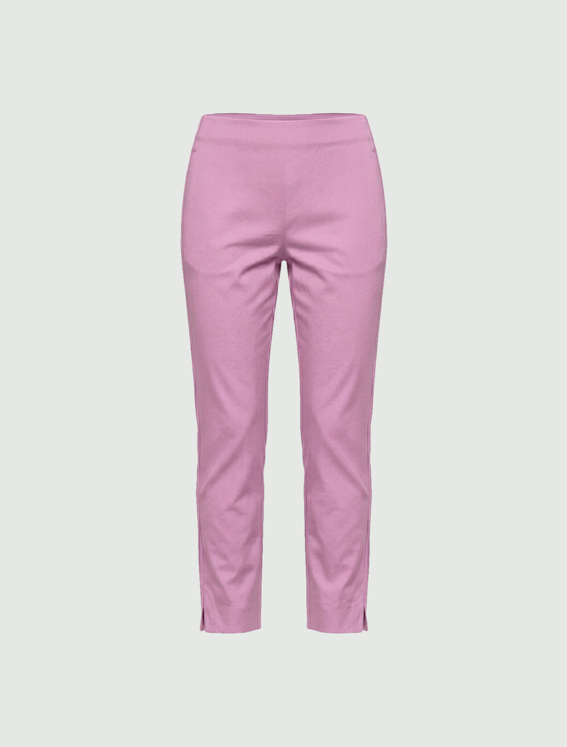 Stretch cotton Capri trousers - DEEP ROSE - Emme - 4