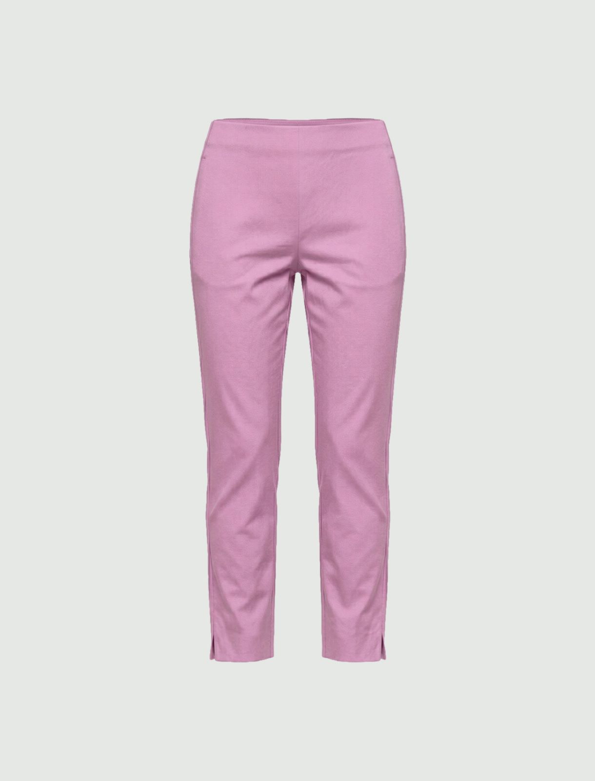 Stretch cotton Capri trousers - DEEP ROSE - Emme - 4