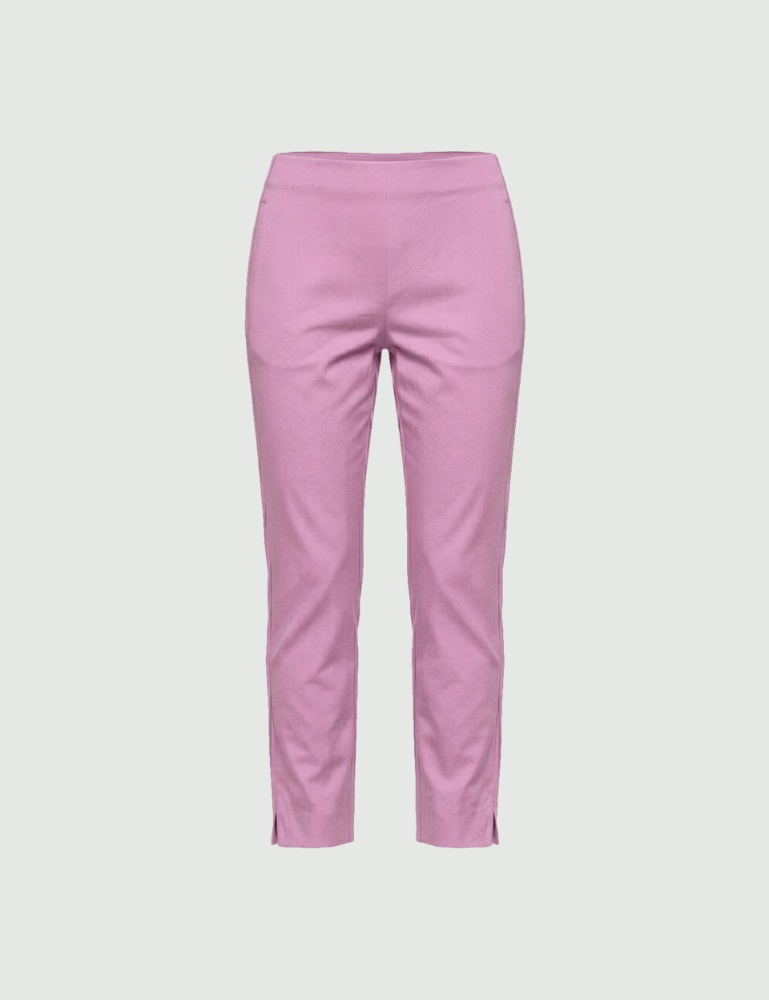 Stretch cotton Capri trousers - Emme - 4