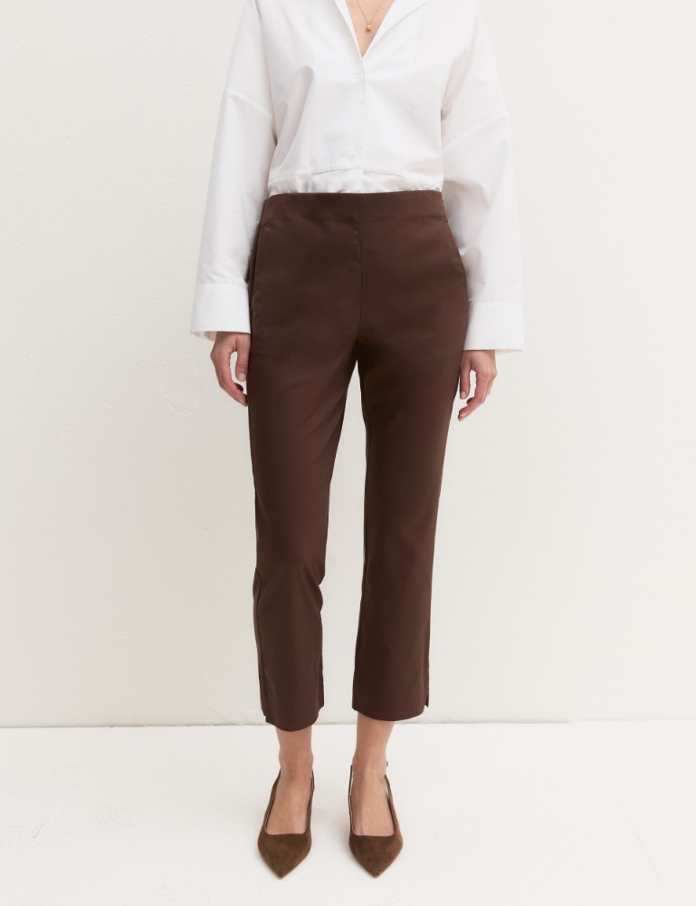 Stretch cotton Capri trousers - Emme - 6