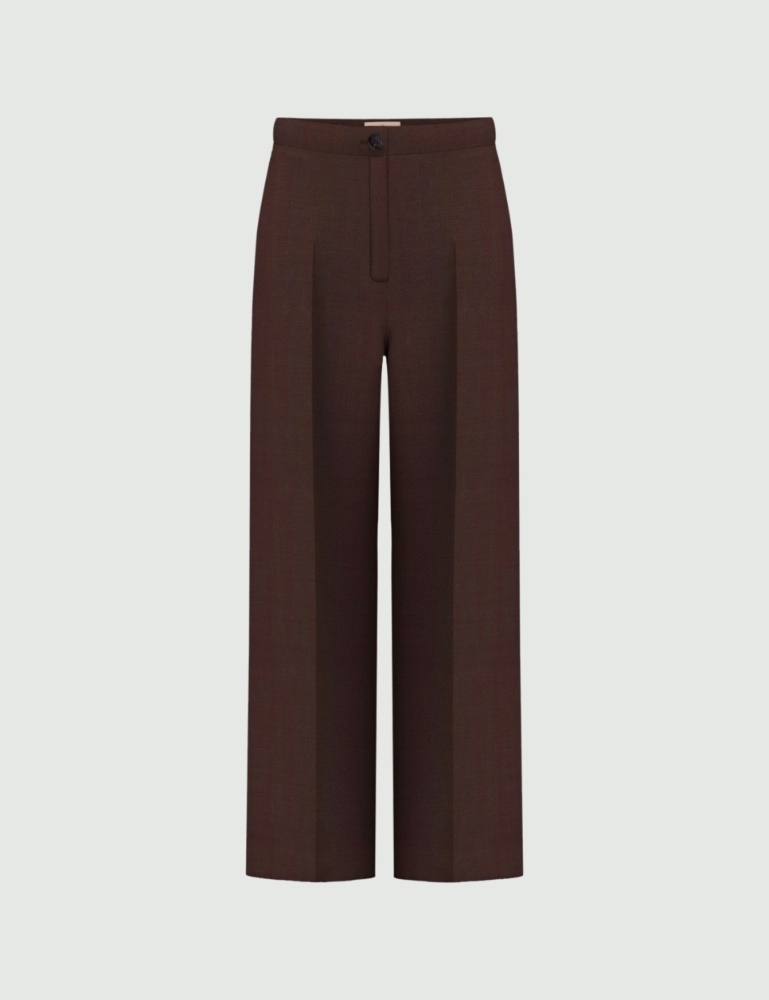 Straight-fit linen-blend twill trousers - Emme - 5
