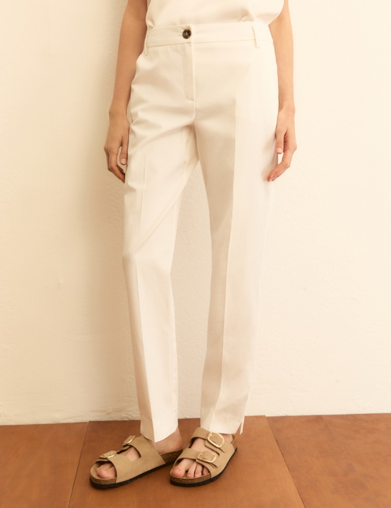 Pantalone slim fit in gabardina - Emme - 4