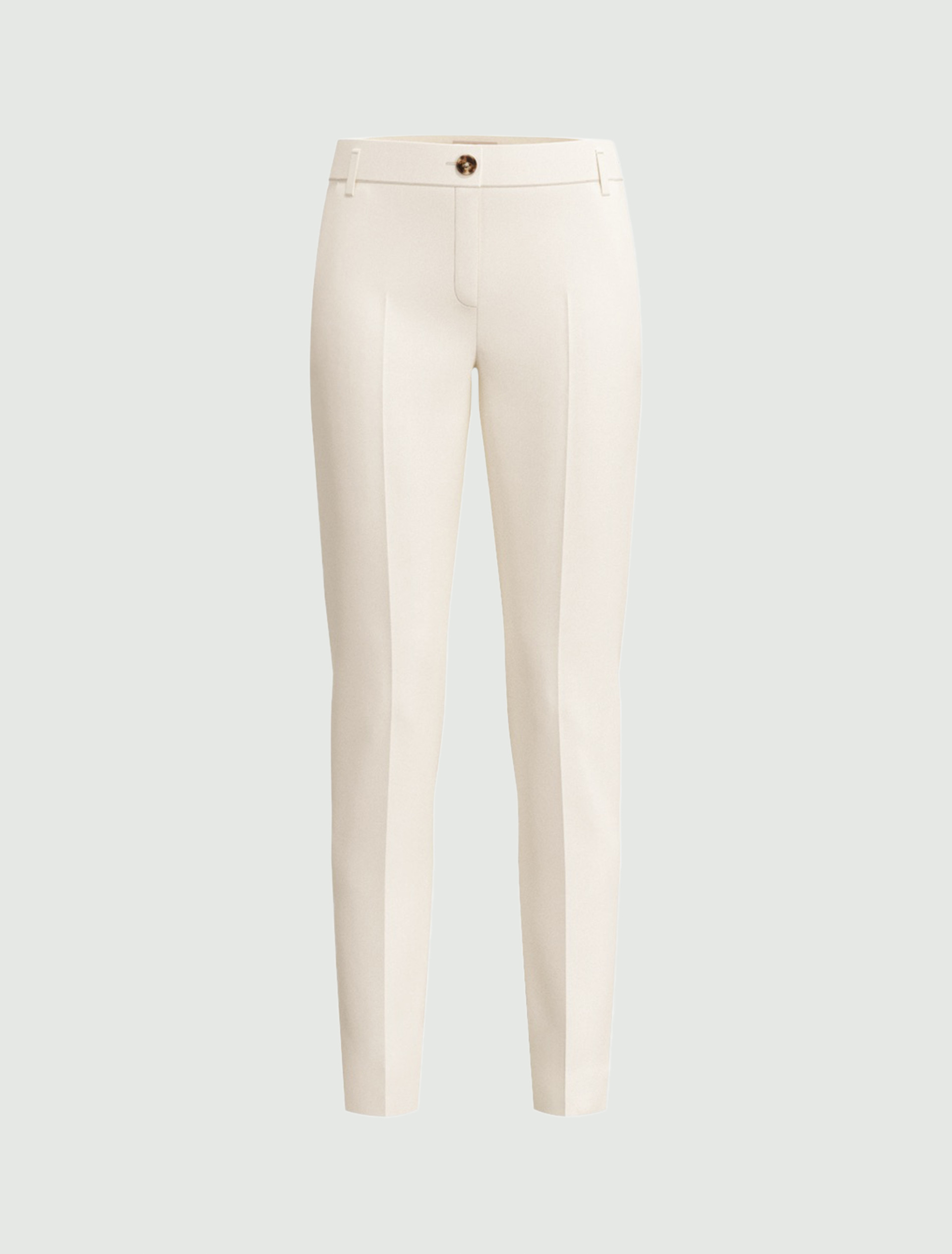 Slim-fit gabardine trousers - WHITE - Emme - 4