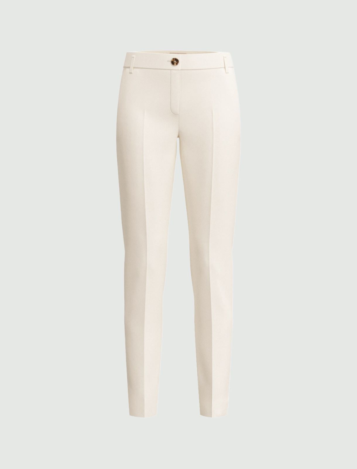 Slim-fit gabardine trousers - WHITE - Emme - 4