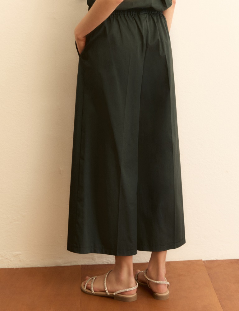 Straight-fit stretch gabardine trousers - Emme - 3