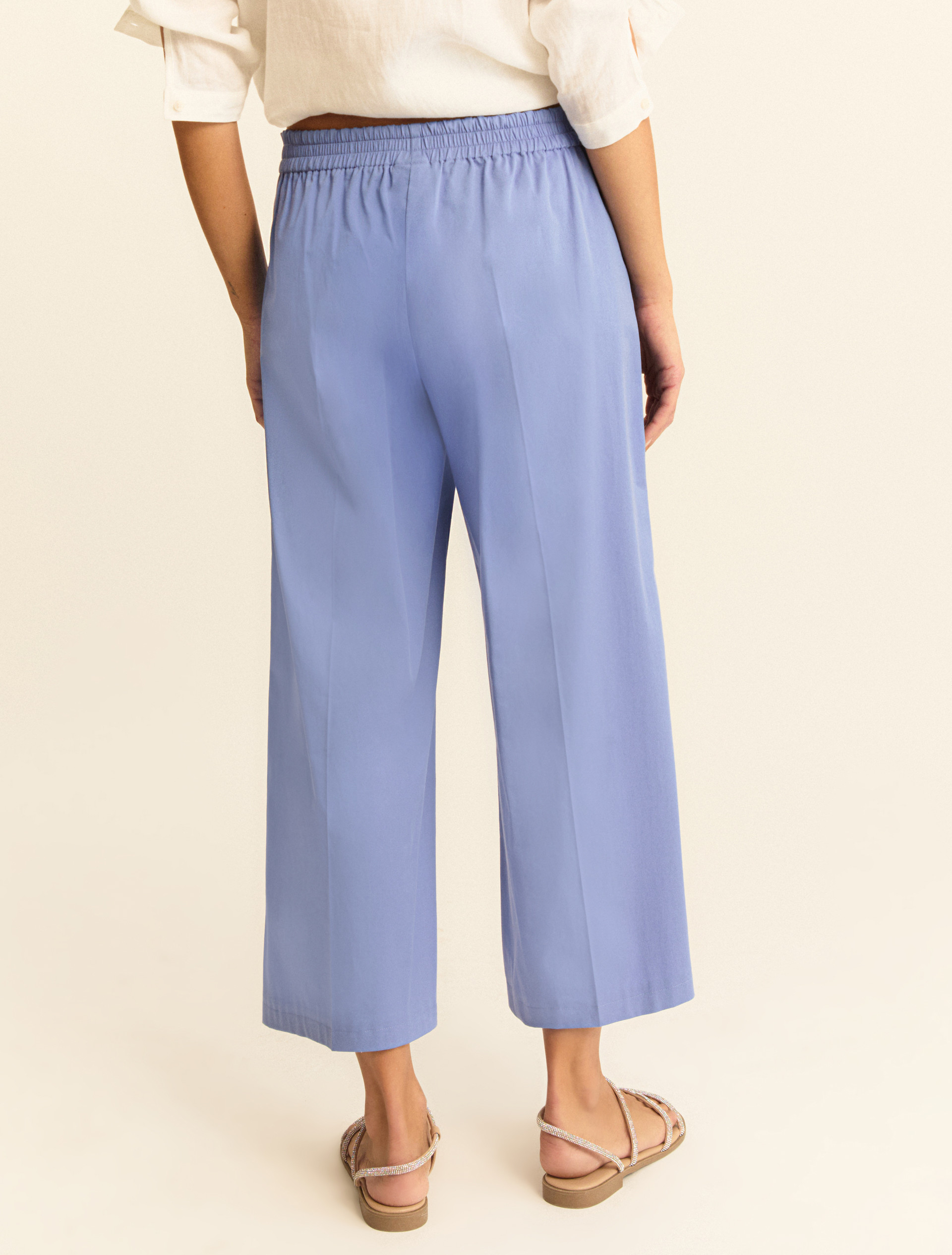 Pantalone dritto in gabardina stretch - PERVINCA - Emme - 3