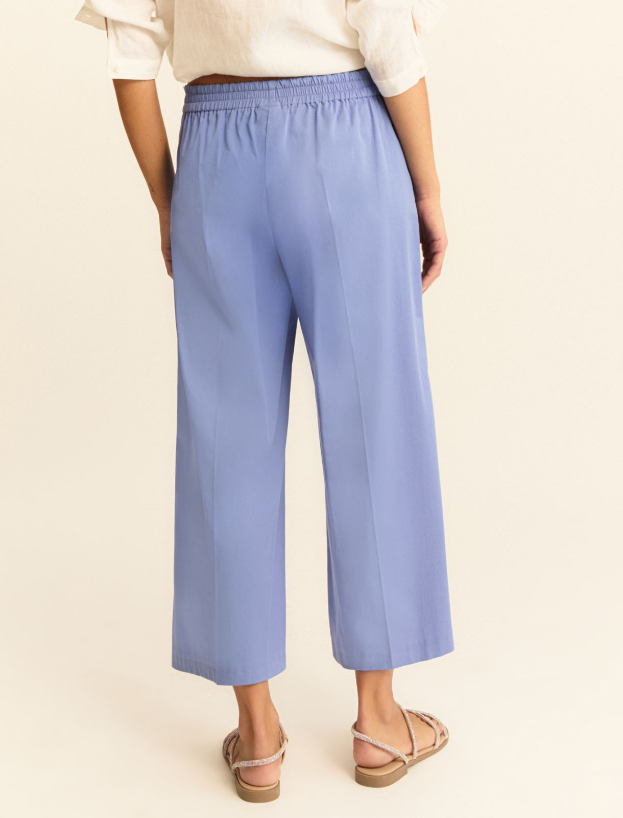 Pantalone dritto in gabardina stretch - PERVINCA - Emme - 3