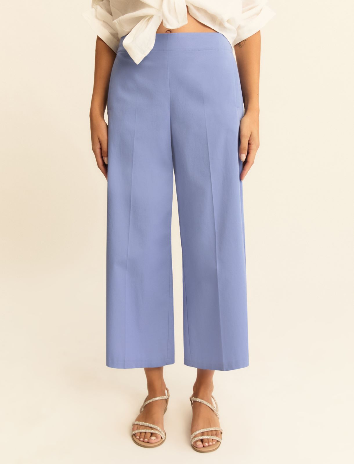 Pantalone dritto in gabardina stretch - PERVINCA - Emme - 4