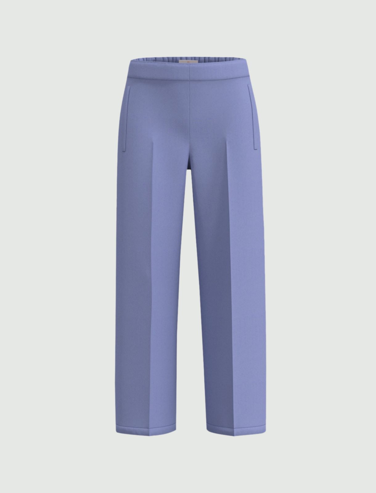 Straight-fit stretch gabardine trousers - PERIWINKLE BLUE - Emme - 4