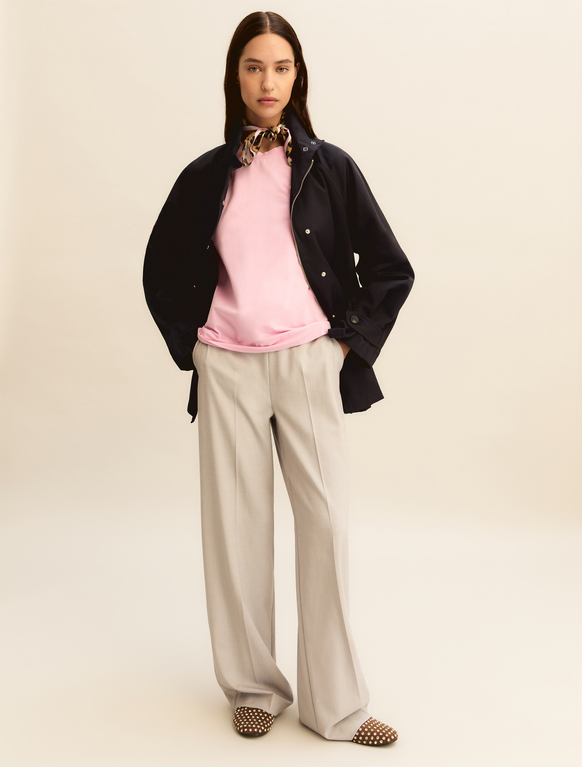 Drawstring trousers - LIGHT GREY - Emme - 2