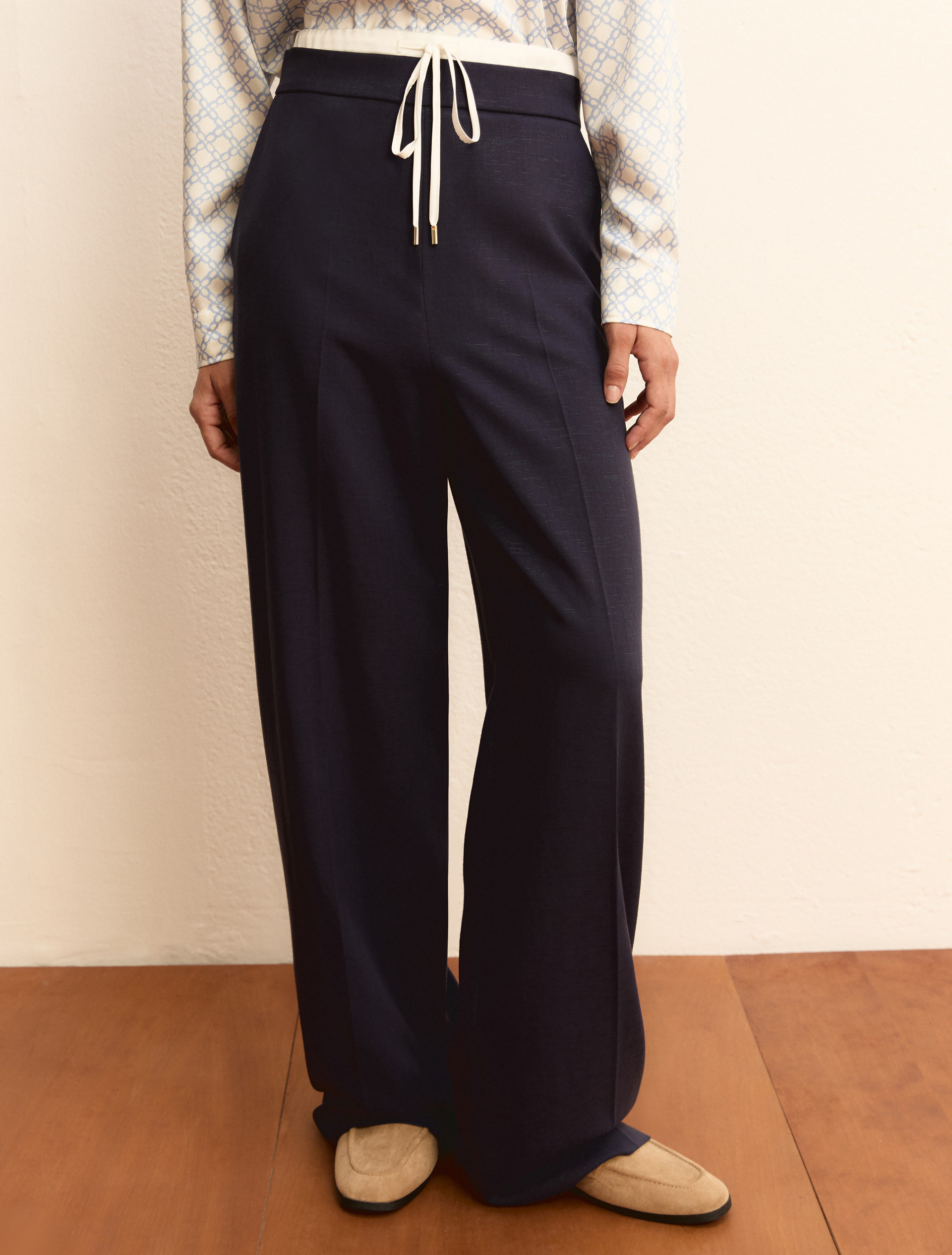 Drawstring trousers - NAVY - Emme - 5