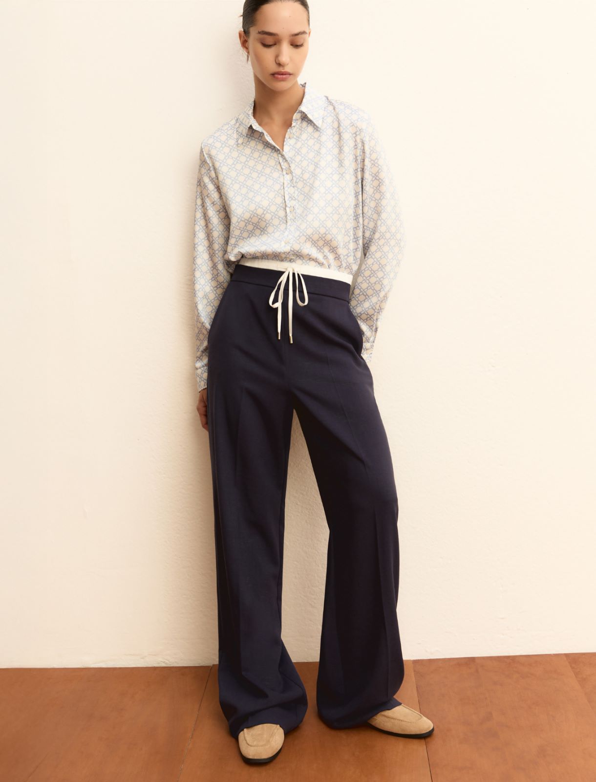 Drawstring trousers - NAVY - Emme