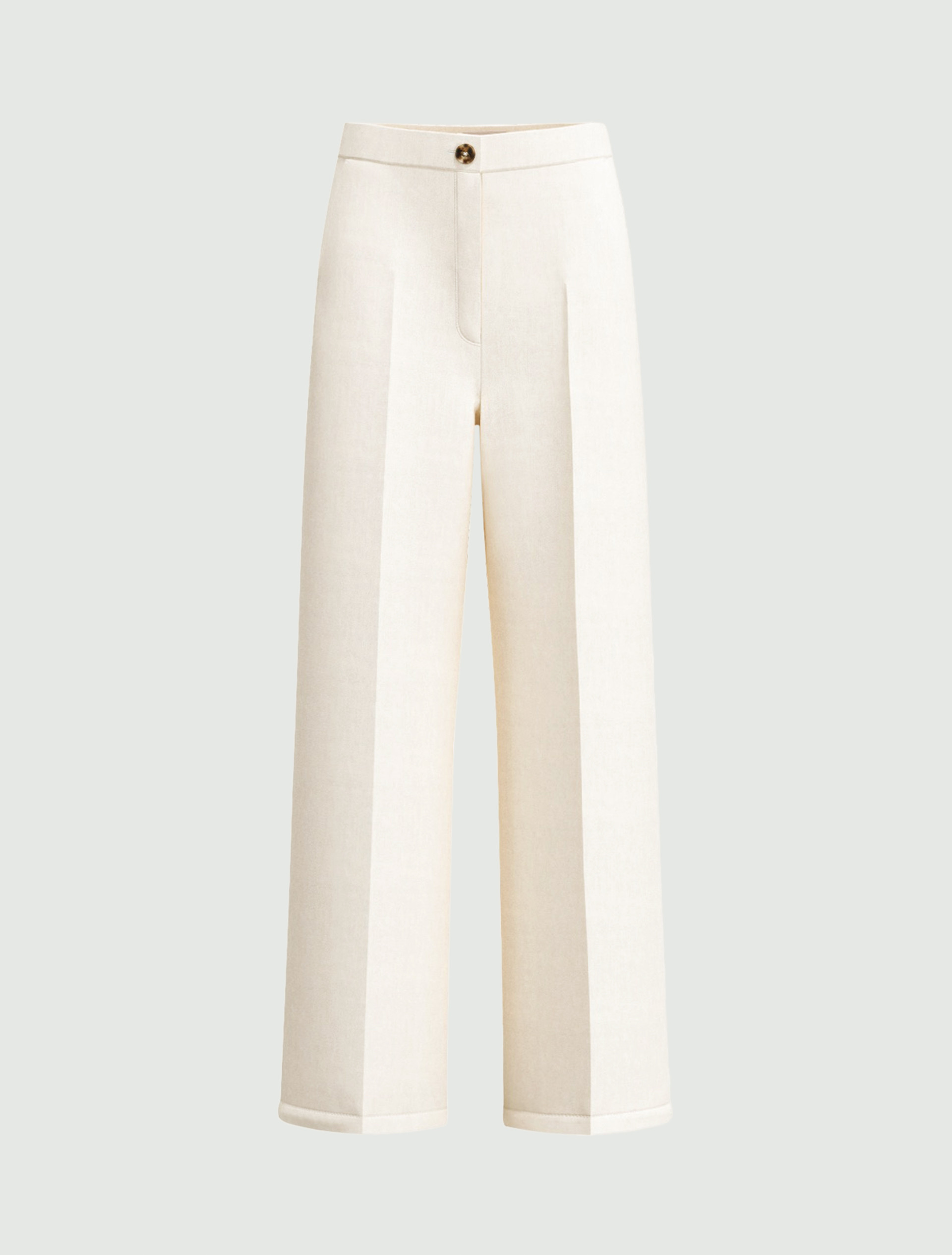 Flowing viscose and linen trousers - WHITE - Emme - 2