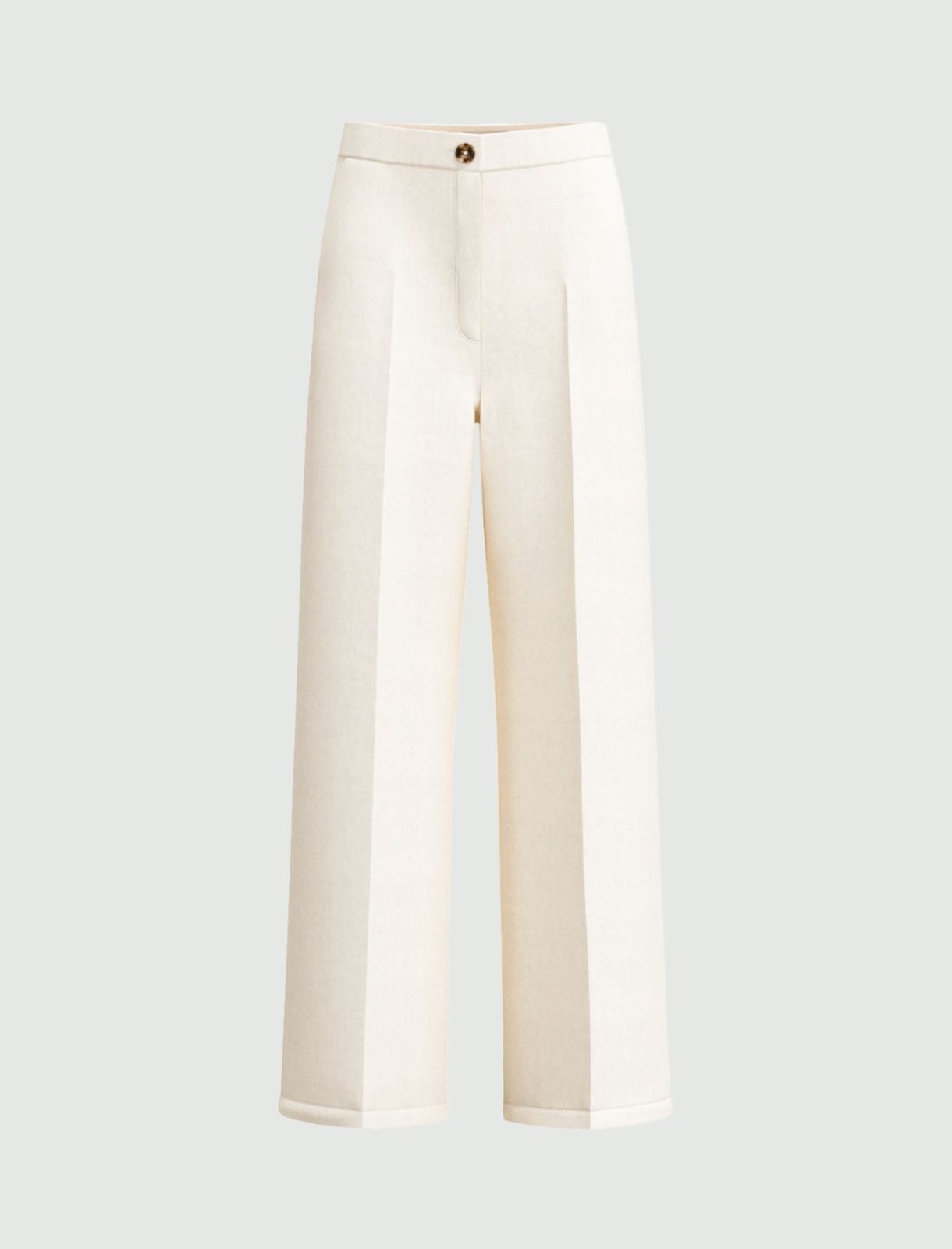 Flowing viscose and linen trousers - WHITE - Emme - 2