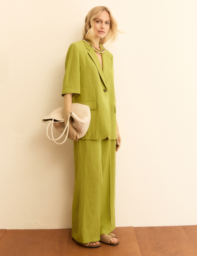 Pantalone fluido in viscosa e lino - Emme - 2